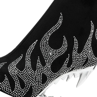 Luciana – Luxus Diamant-Spitzabsatzstiefel für Damen
