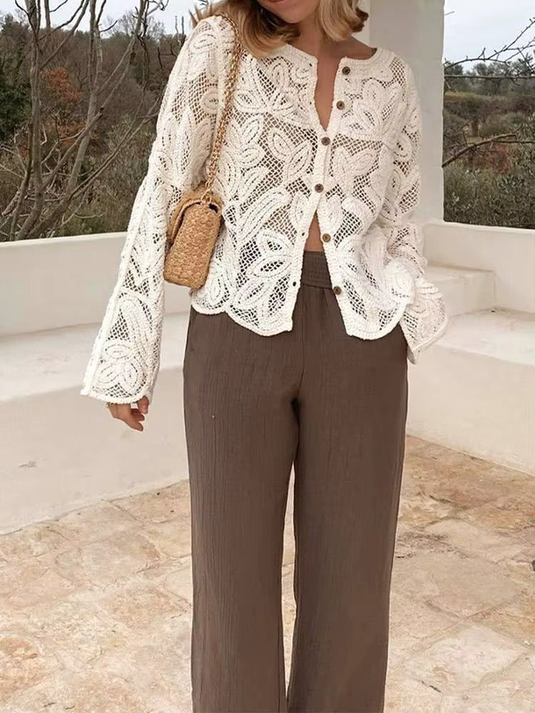 Ida | Elegante Gehäkelte Stricktop