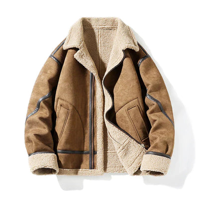 Klaus™ - Vintage Stil Warmes Wildlederjacke