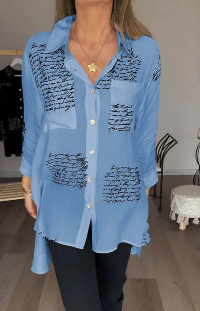 Greta | Trendige Bluse mit Schlitz-Detail