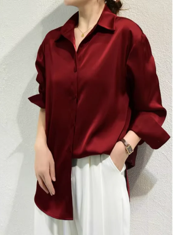 Paige - elegante satinbluse