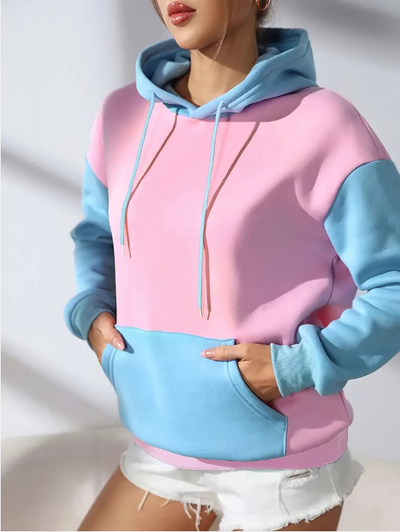 Maori – stylischer kapuzenpullover mit farbblock-design
