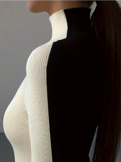 Joie – stylischer rollkragenpullover mit farbblock-design