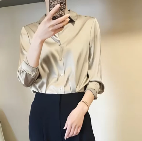 Paige - elegante satinbluse