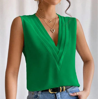Rumi – stilvolle ärmellose bluse