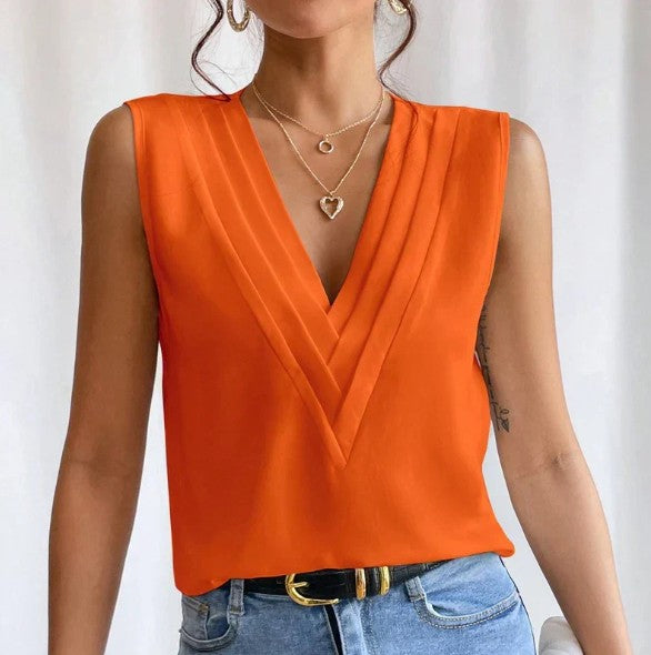 Rumi – stilvolle ärmellose bluse