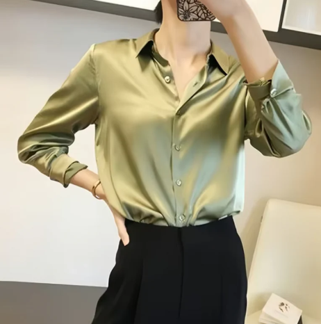 Paige - elegante satinbluse