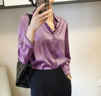 Paige - elegante satinbluse