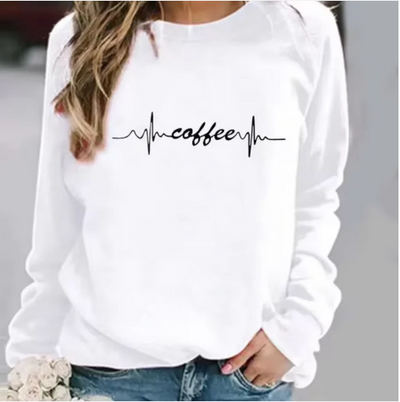 Ember-baumwollpullover mit grafischen drucken