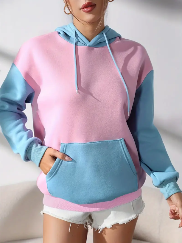 Maori – stylischer kapuzenpullover mit farbblock-design