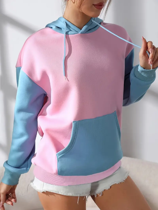 Maori – stylischer kapuzenpullover mit farbblock-design