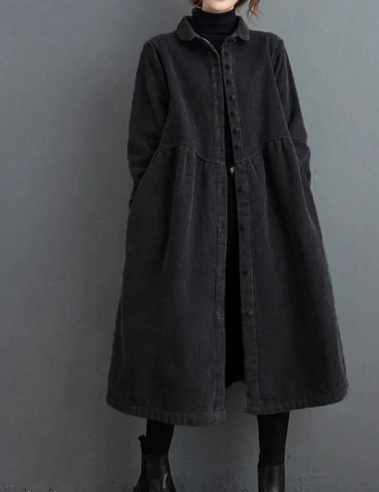 Zoëla - warmer und langer mantel für herbst und winter