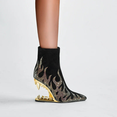 Luciana – Luxus Diamant-Spitzabsatzstiefel für Damen