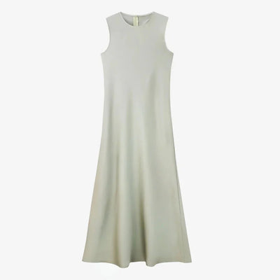 Elegantes Satinkleid - Stricktop-Kombinationsset