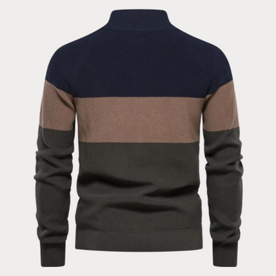 Herren Strickjacke in Patchwork-Farbe
