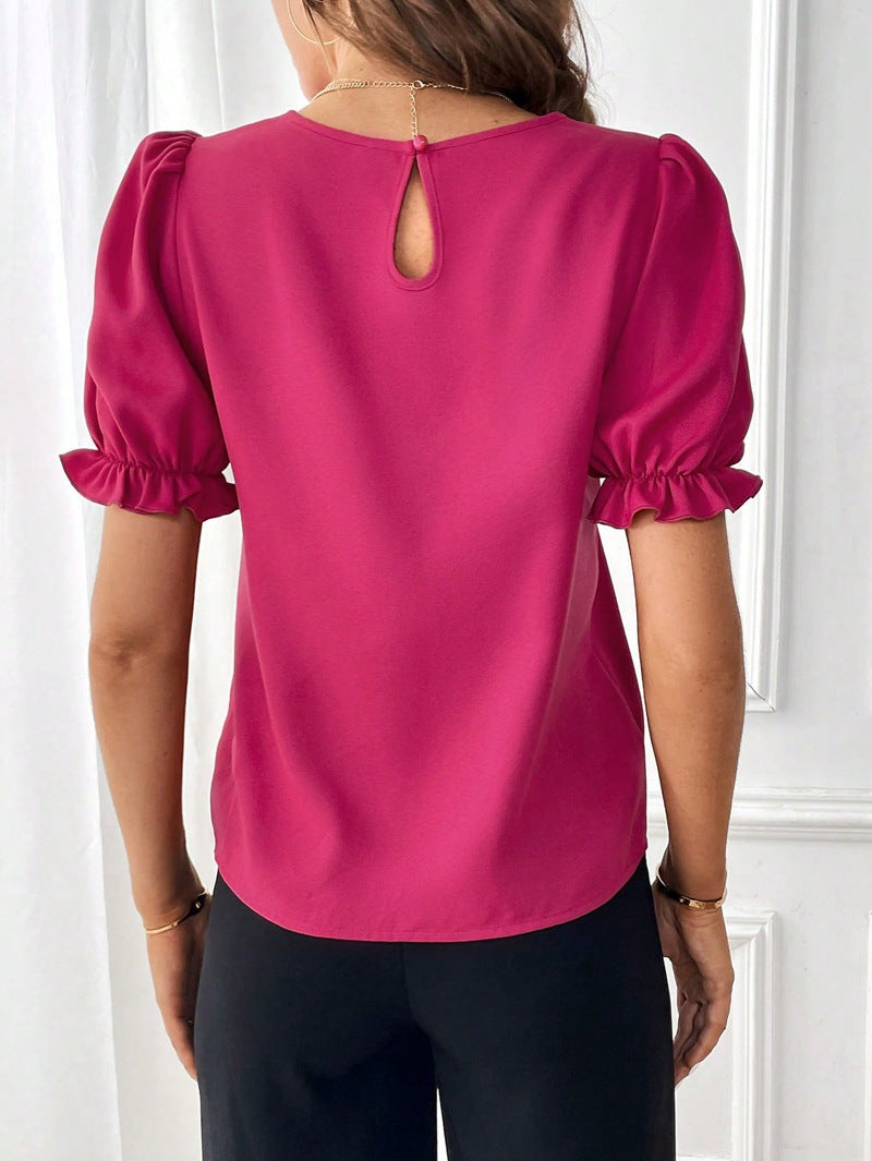 Greta | Elegante Bluse mit Rundhalsausschnitt
