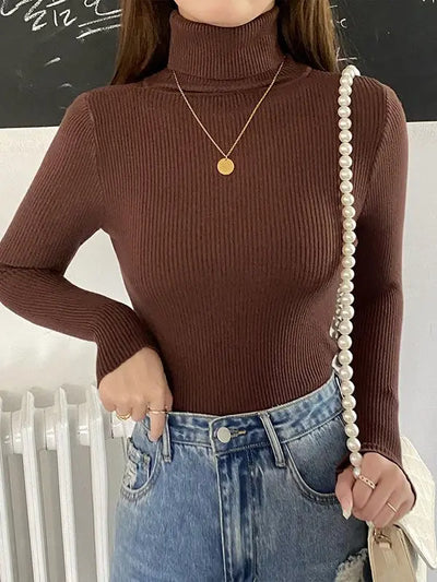 Gerippter Rollkragenpullover | Figurbetonter Schnitt | Zeitlose Eleganz
