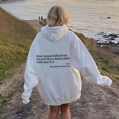 Oversized Hoodie mit Statement | Herzliche Botschaft | Kuscheliger Streetstyle