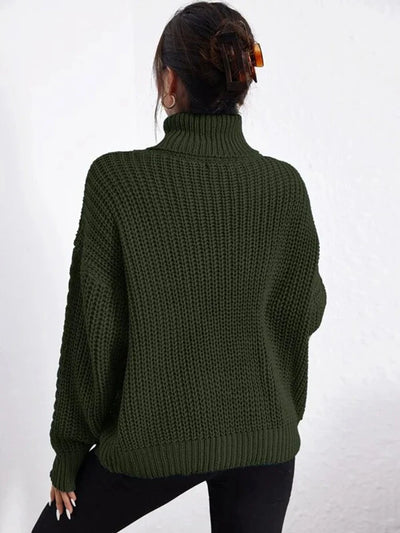 Cheska – Gemütlicher Oversized Damen Turtleneck Pullover