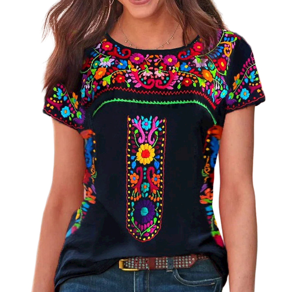 Rosalie | Kurzarm-Shirt mit Rundhalsausschnitt