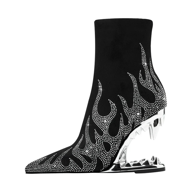 Luciana – Luxus Diamant-Spitzabsatzstiefel für Damen