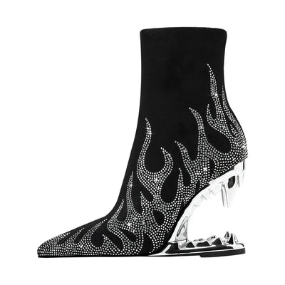 Luciana – Luxus Diamant-Spitzabsatzstiefel für Damen