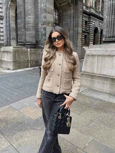 Damen Eleganter Tweed Blazer