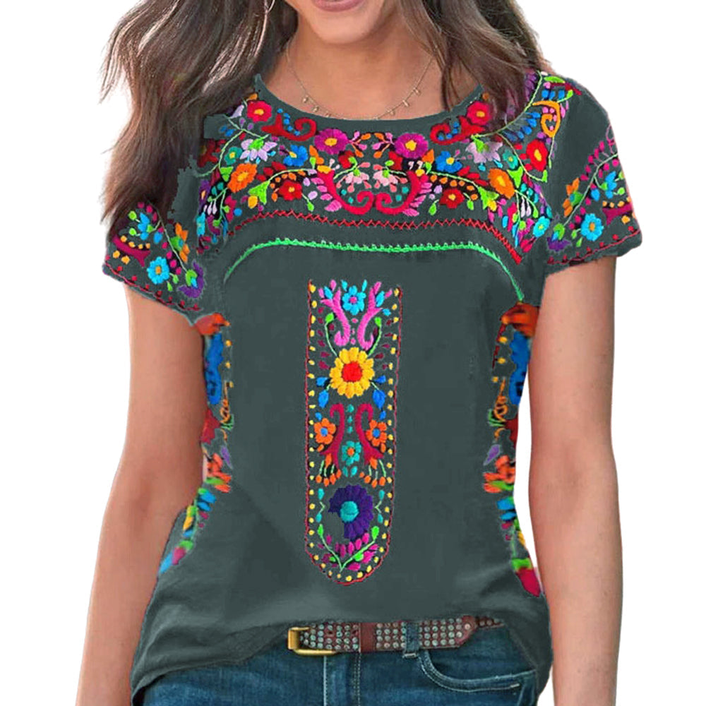 Erika | Kurzarm-Shirt mit Rundhalsausschnitt