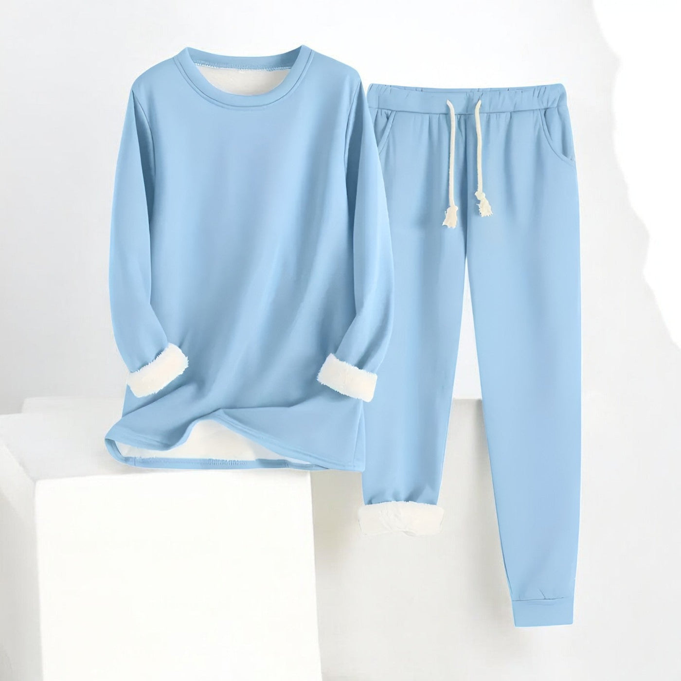 Loungewear-Set | Weite Hose & Langarm-Top | Eleganter Komfort