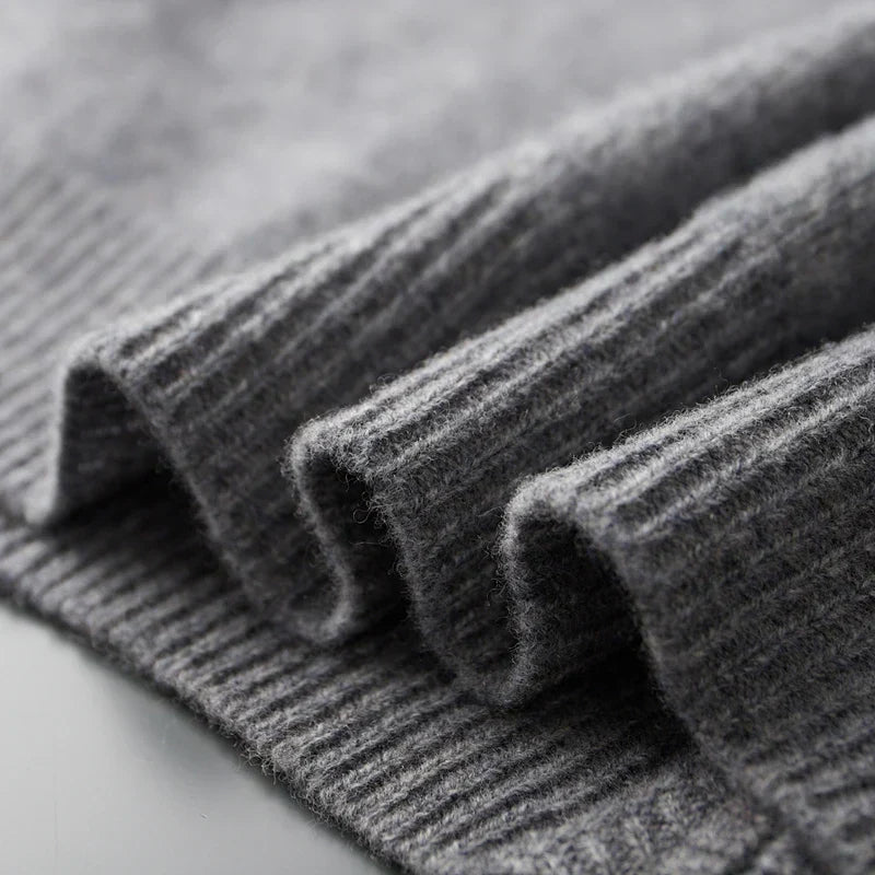 Reißverschluss Strickjacke Für Herren | Minimalistischer Stil Mit Stehkragen