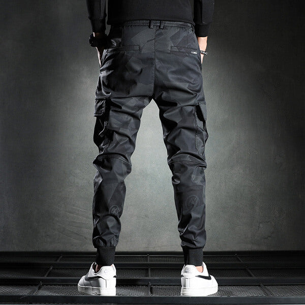 Schwarze Slim-Fit Cargohose