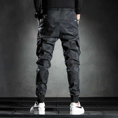 Schwarze Slim-Fit Cargohose