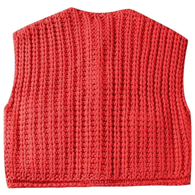 Loreile | Gebreid Mouwloses Vest mit O-Hals