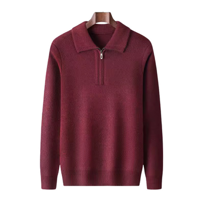 100% Cashmere Quater Zip Pullover