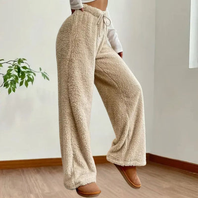 Weiche warme Damen Plüschhose