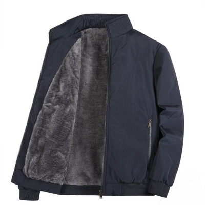 Herren Outdoor Jacke mit Fleece | Einfarbig Reißverschluss