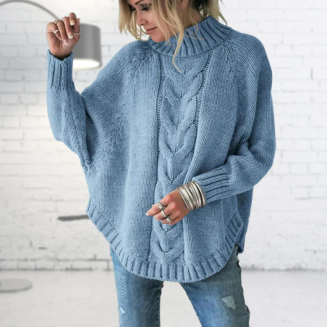 Pullover Damen Strick Rollkragen | Locker & Warm