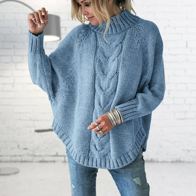 Pullover Damen Strick Rollkragen | Locker & Warm