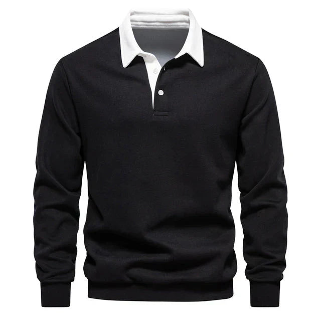 Langärmshirt Mit Polokragen