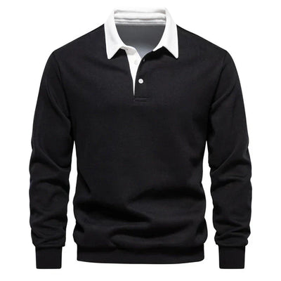 Langärmshirt Mit Polokragen