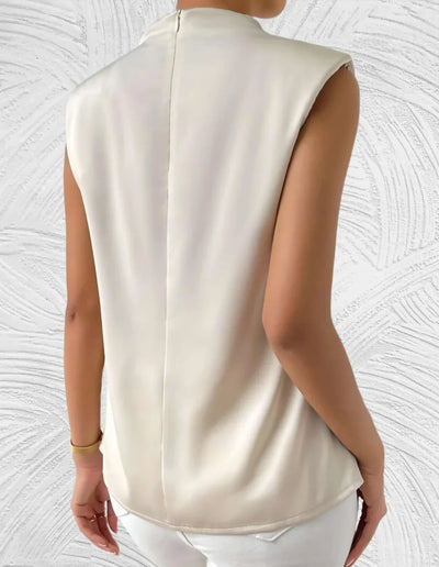 Mairead - elegante mouwloze-Bluse