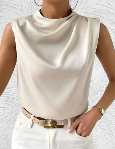 Mairead - elegante mouwloze-Bluse
