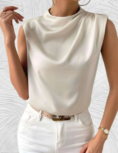 Mairead - elegante mouwloze-Bluse