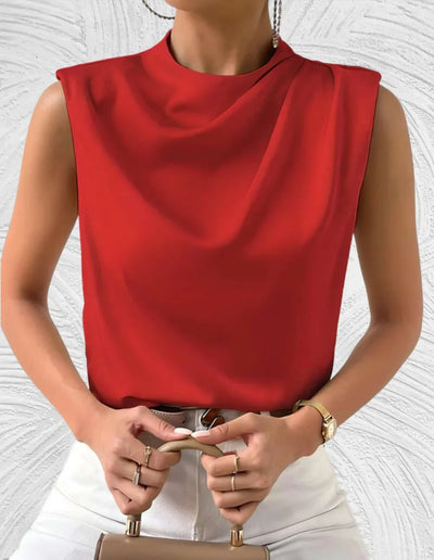 Mairead - elegante mouwloze-Bluse