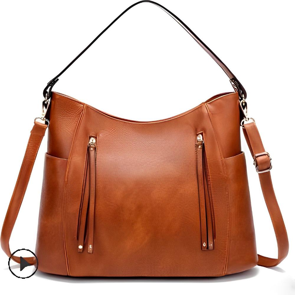 Hobo-Tasche aus Kunstleder | Geräumiges Design | Stilvolle Details