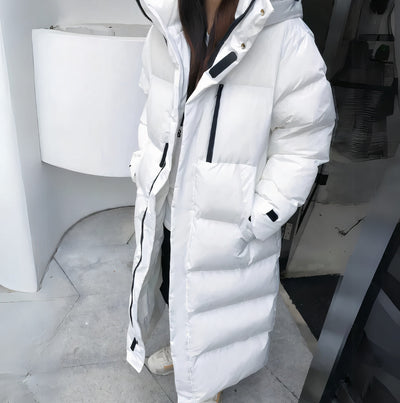 Daunenjacke Damen Lang Mit Kapuze | Winterparka Gefüttert