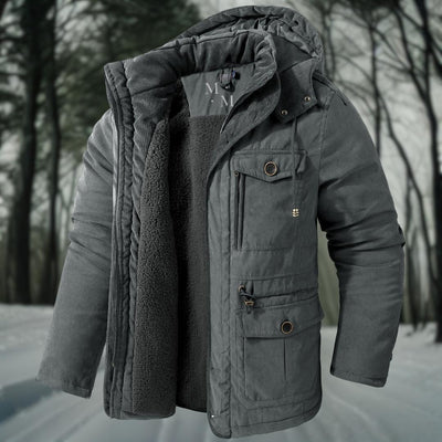 Herren Winterjacke | Lässig mit Kapuze und Taschen