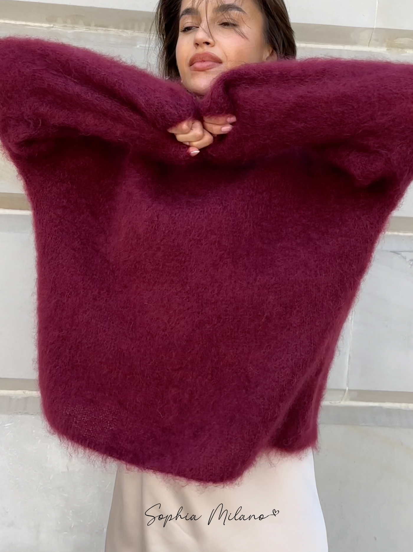 Elena | Mohair Crewneck Pullover