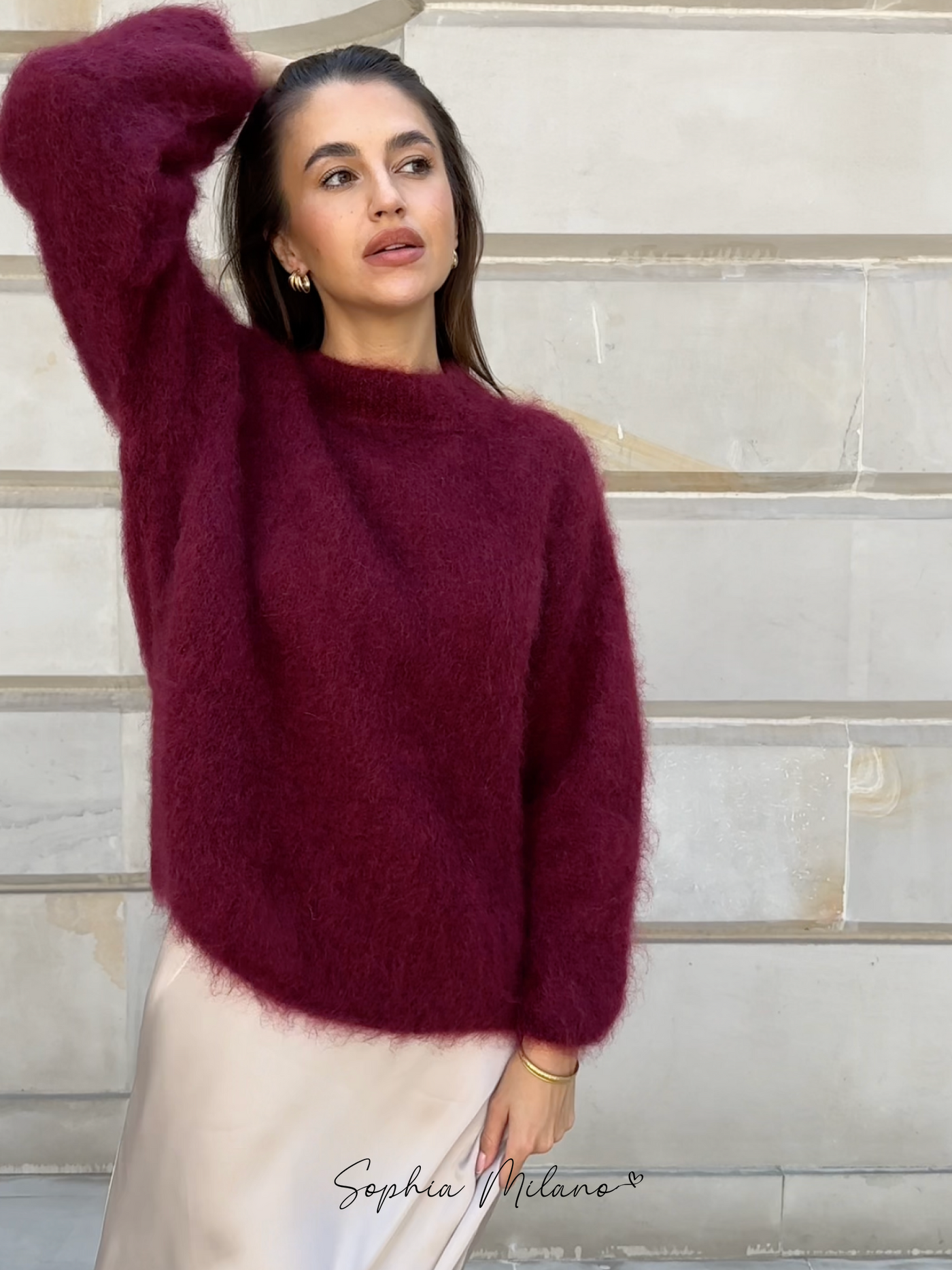 Elena | Mohair Crewneck Pullover