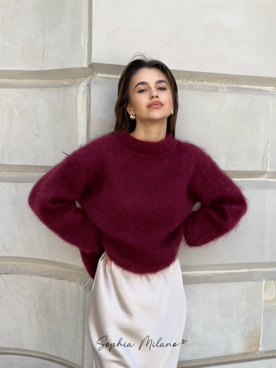 Elena | Mohair Crewneck Pullover